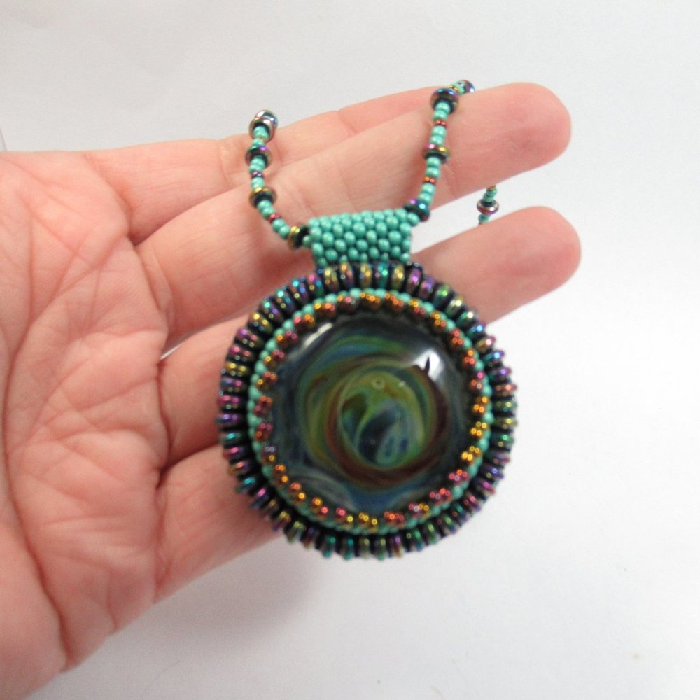 Boro Glass Pendant Necklace